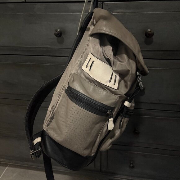 Coach All Terrain Trek Perforated Leather Canvas Unisex Backpack - Picture 11 of 17